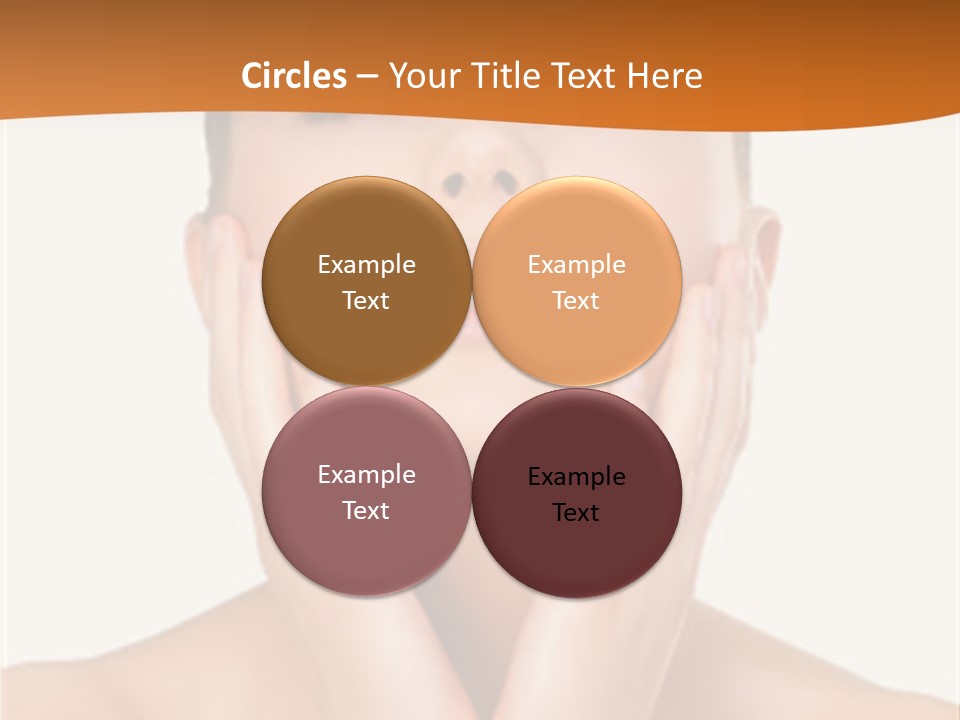 A Woman With Her Hands On Her Face PowerPoint Template