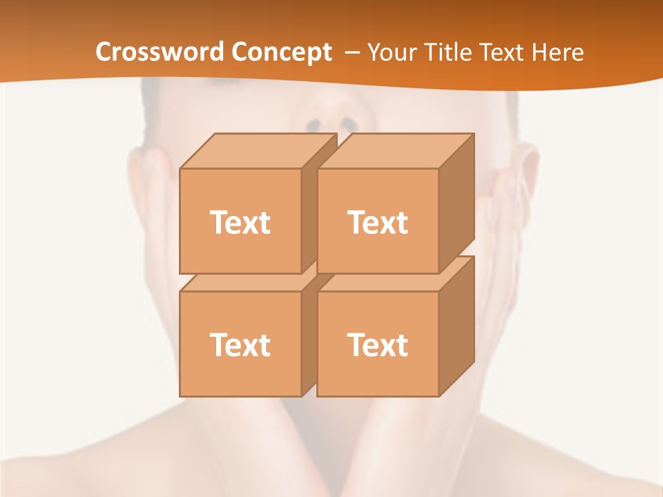 A Woman With Her Hands On Her Face PowerPoint Template