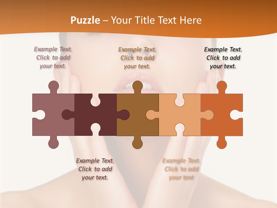 A Woman With Her Hands On Her Face PowerPoint Template