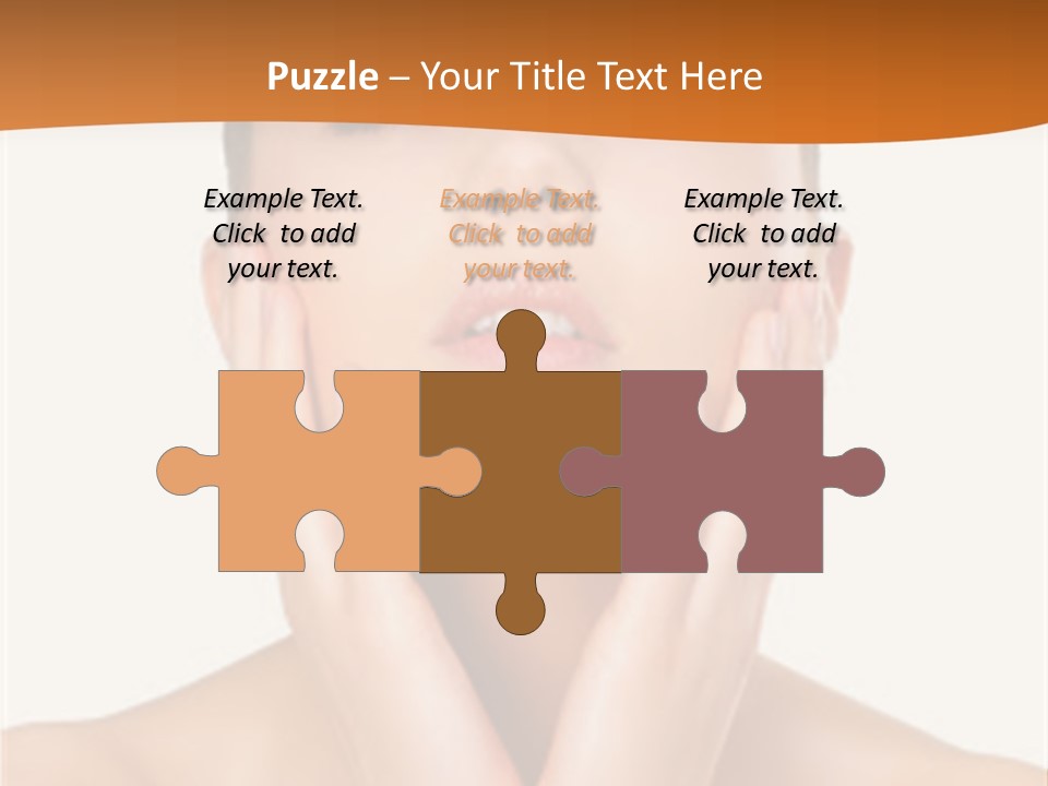 A Woman With Her Hands On Her Face PowerPoint Template