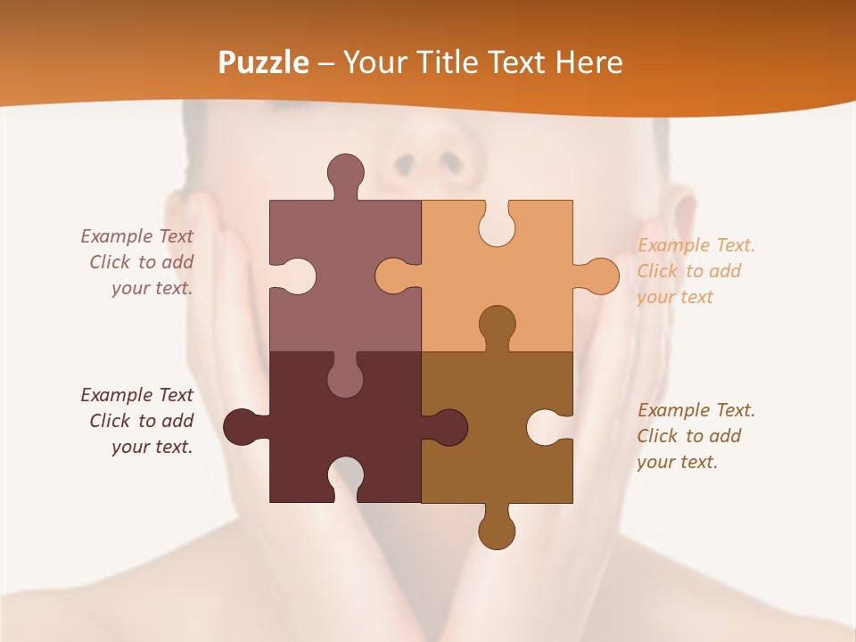 A Woman With Her Hands On Her Face PowerPoint Template