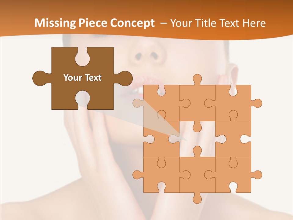 A Woman With Her Hands On Her Face PowerPoint Template