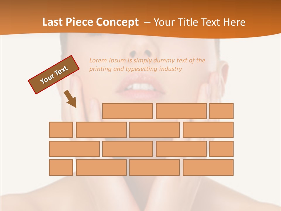 A Woman With Her Hands On Her Face PowerPoint Template
