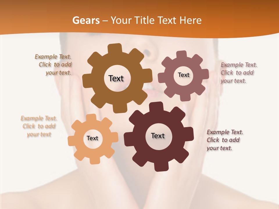 A Woman With Her Hands On Her Face PowerPoint Template