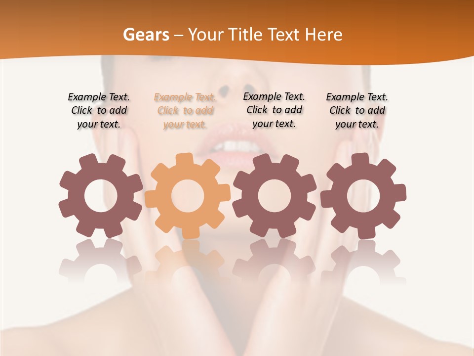 A Woman With Her Hands On Her Face PowerPoint Template