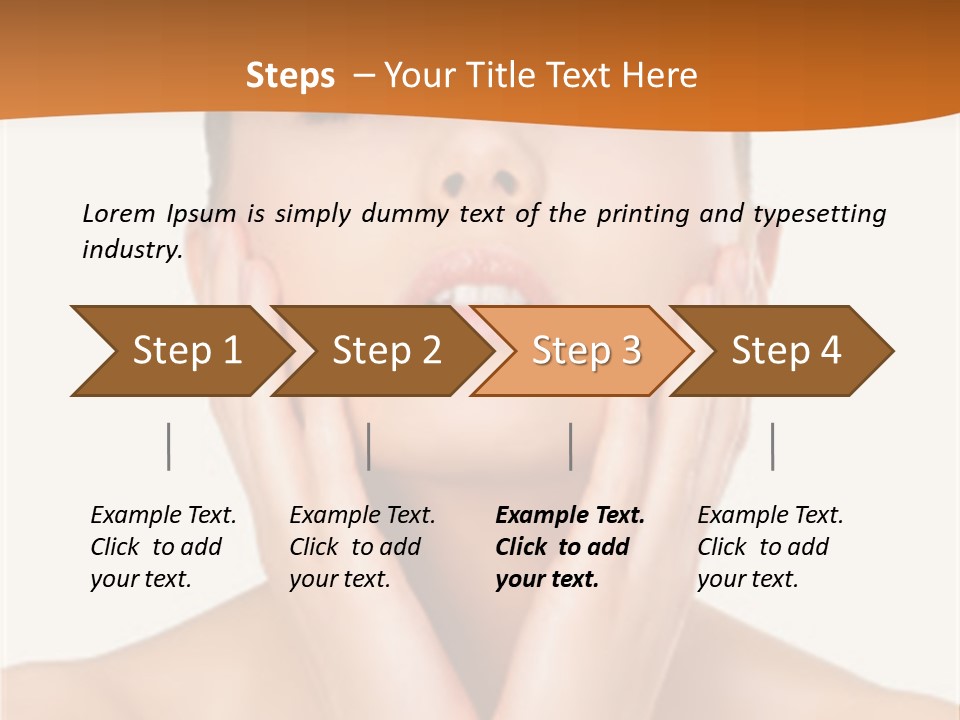 A Woman With Her Hands On Her Face PowerPoint Template