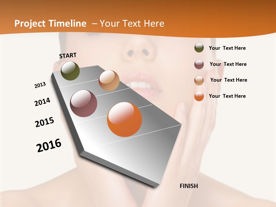 A Woman With Her Hands On Her Face PowerPoint Template