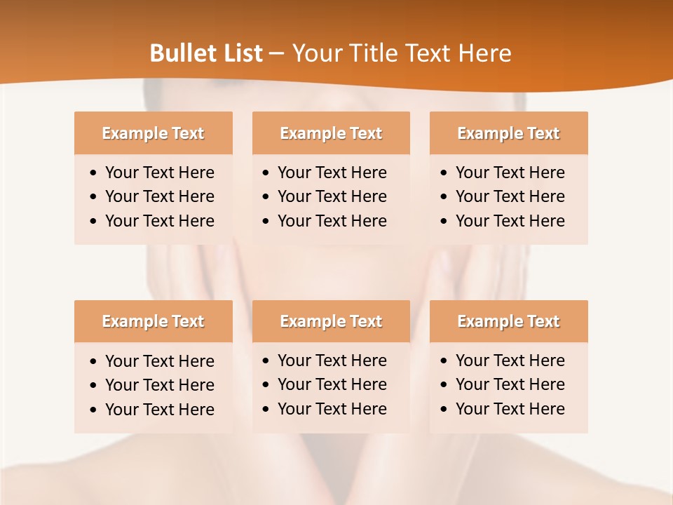 A Woman With Her Hands On Her Face PowerPoint Template