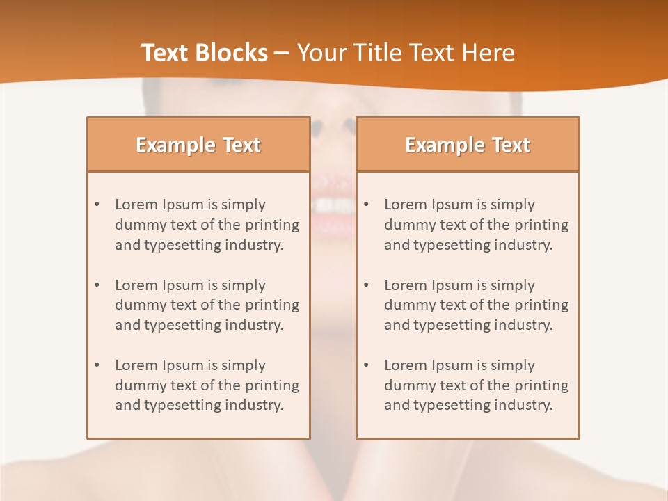 A Woman With Her Hands On Her Face PowerPoint Template