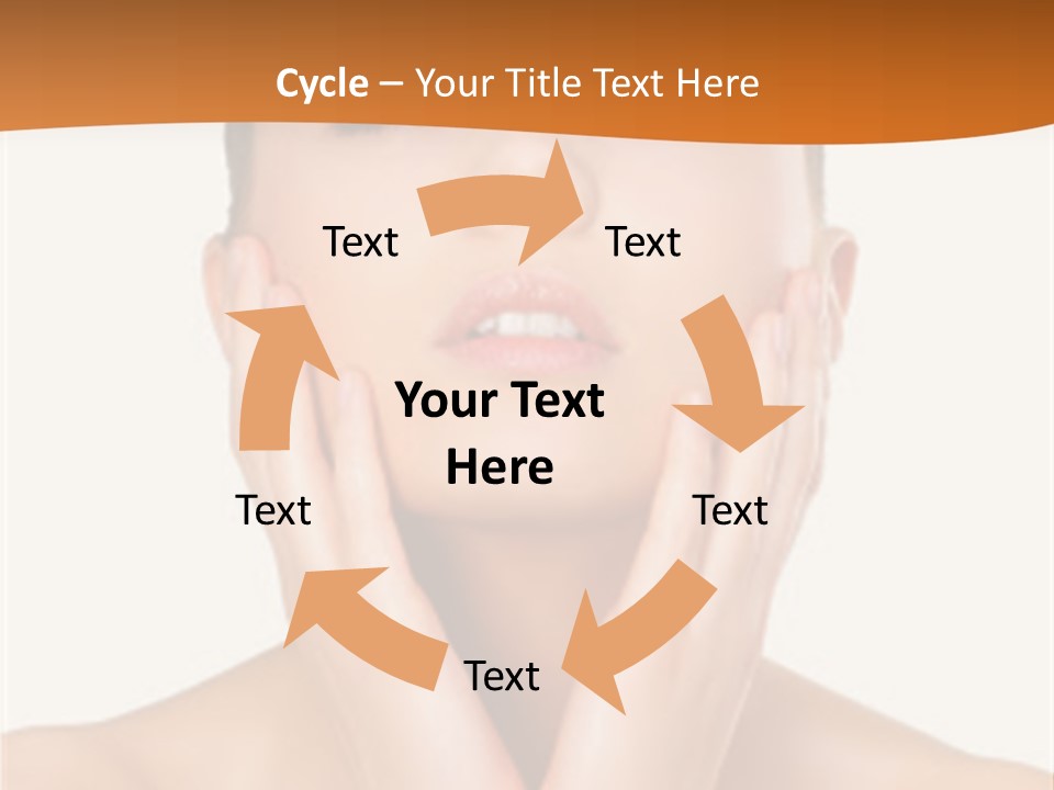 A Woman With Her Hands On Her Face PowerPoint Template