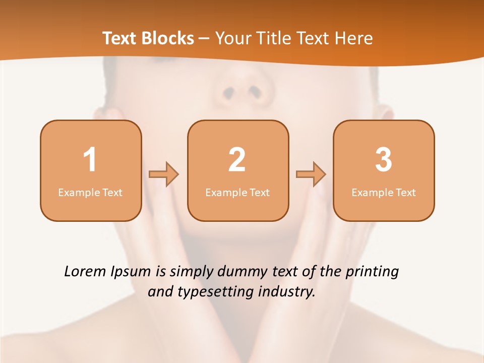 A Woman With Her Hands On Her Face PowerPoint Template