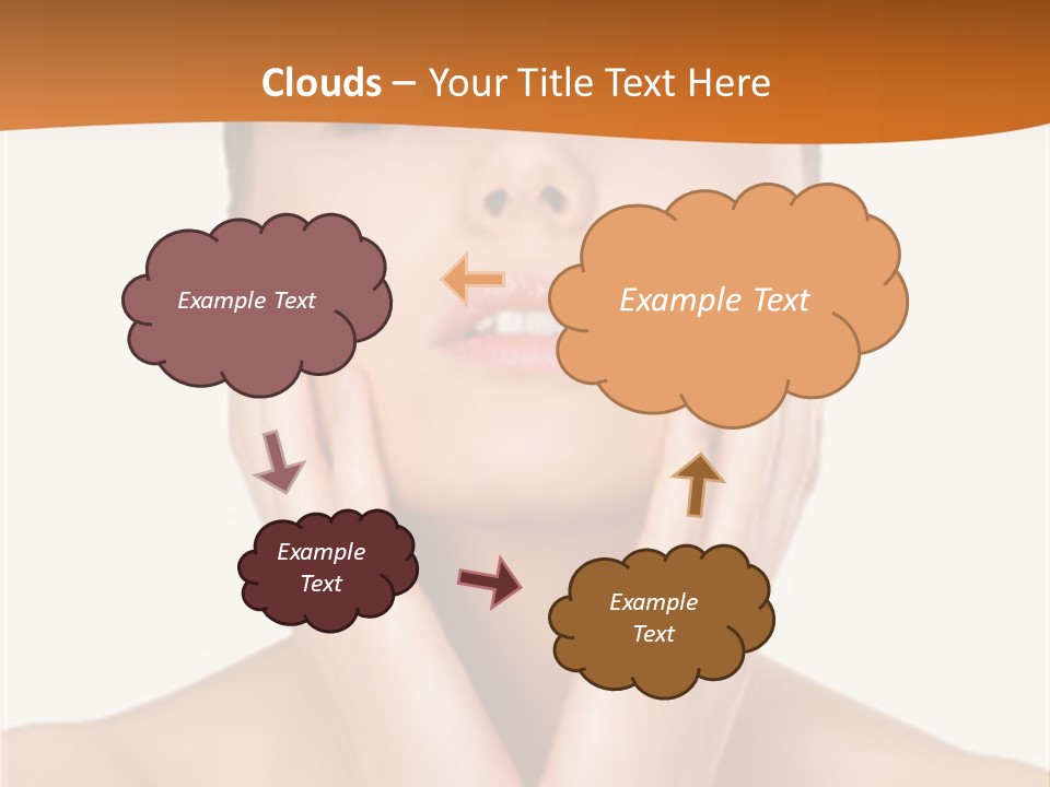 A Woman With Her Hands On Her Face PowerPoint Template