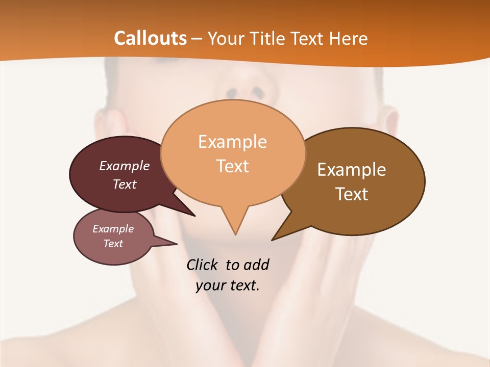 A Woman With Her Hands On Her Face PowerPoint Template