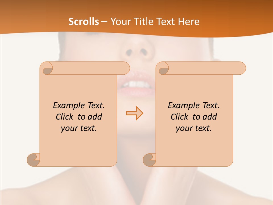 A Woman With Her Hands On Her Face PowerPoint Template