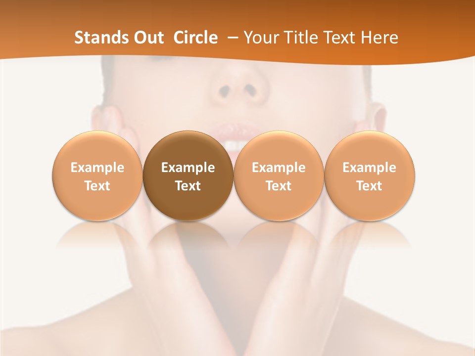 A Woman With Her Hands On Her Face PowerPoint Template