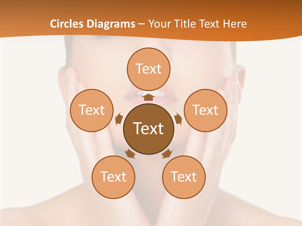 A Woman With Her Hands On Her Face PowerPoint Template