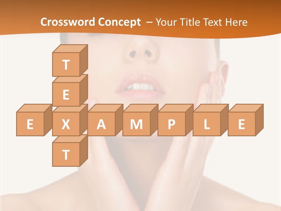 A Woman With Her Hands On Her Face PowerPoint Template