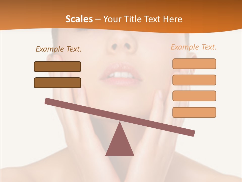 A Woman With Her Hands On Her Face PowerPoint Template