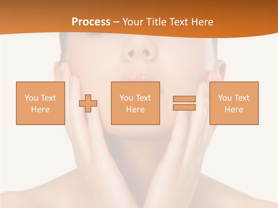A Woman With Her Hands On Her Face PowerPoint Template