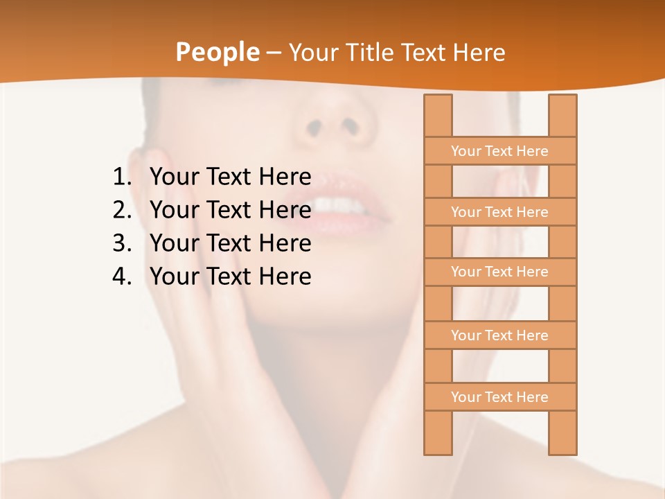 A Woman With Her Hands On Her Face PowerPoint Template