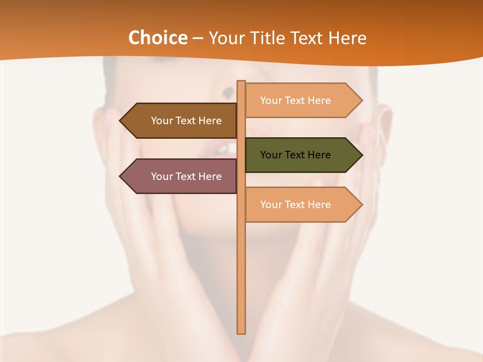 A Woman With Her Hands On Her Face PowerPoint Template