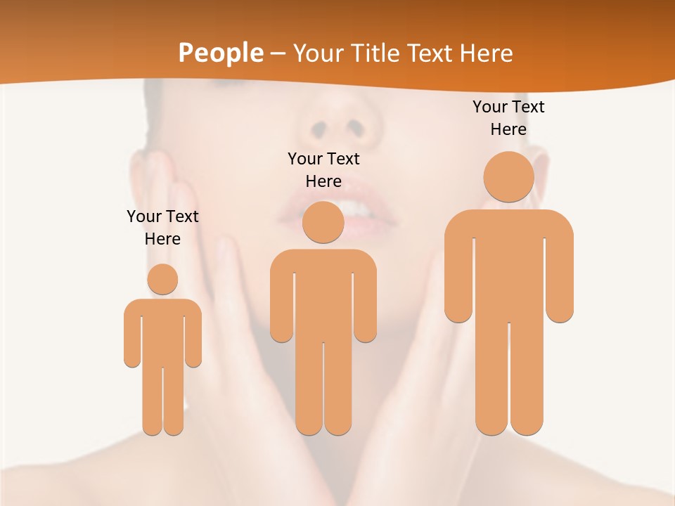 A Woman With Her Hands On Her Face PowerPoint Template