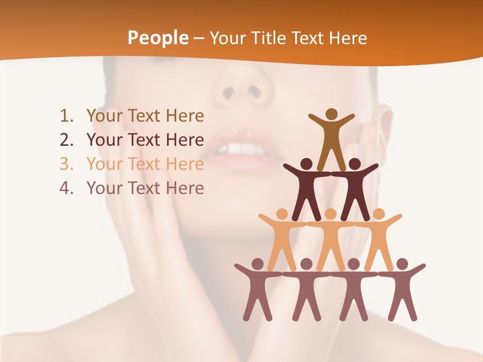 A Woman With Her Hands On Her Face PowerPoint Template