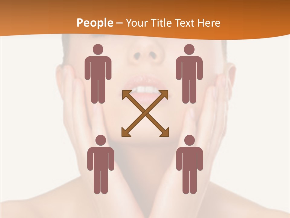 A Woman With Her Hands On Her Face PowerPoint Template