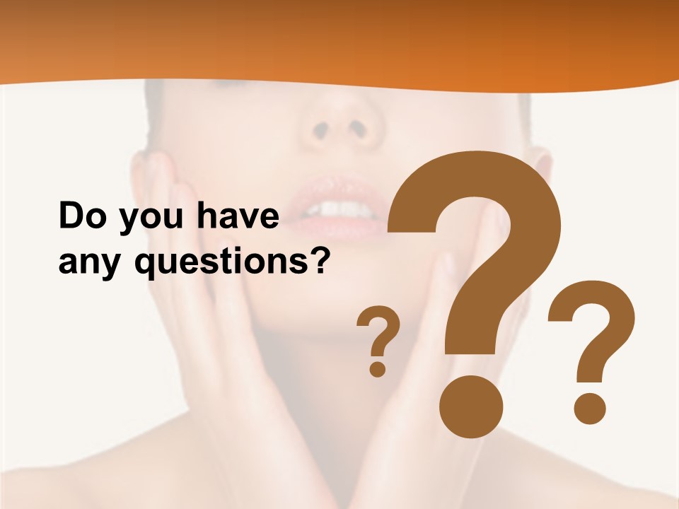 A Woman With Her Hands On Her Face PowerPoint Template