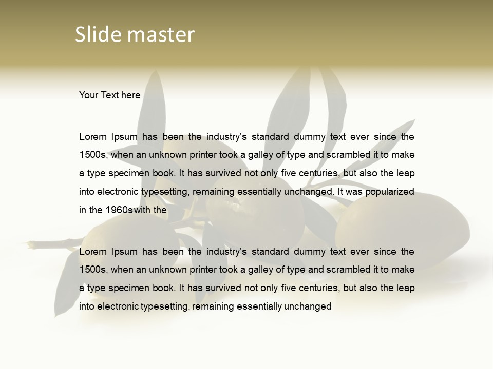 Antipasti - Olives PowerPoint Template