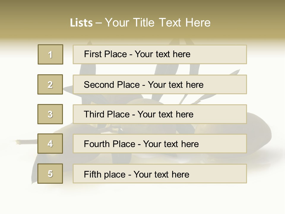 Antipasti - Olives PowerPoint Template