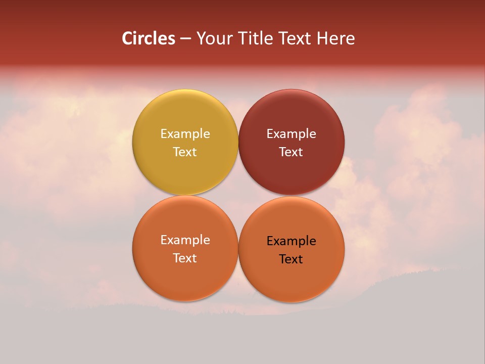 Landscape Image During Sunset And The Birds Flying PowerPoint Template