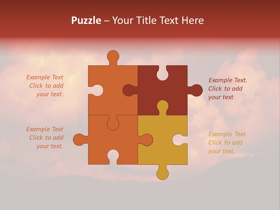 Landscape Image During Sunset And The Birds Flying PowerPoint Template