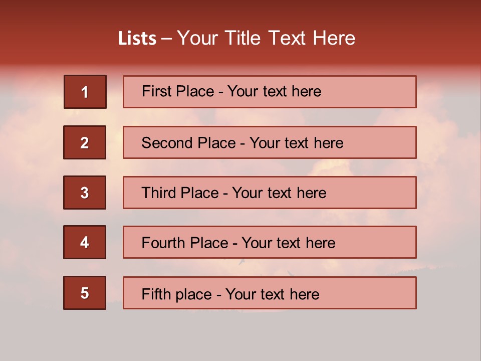 Landscape Image During Sunset And The Birds Flying PowerPoint Template