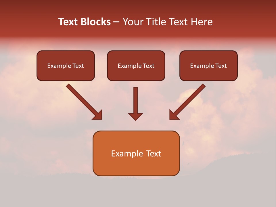Landscape Image During Sunset And The Birds Flying PowerPoint Template