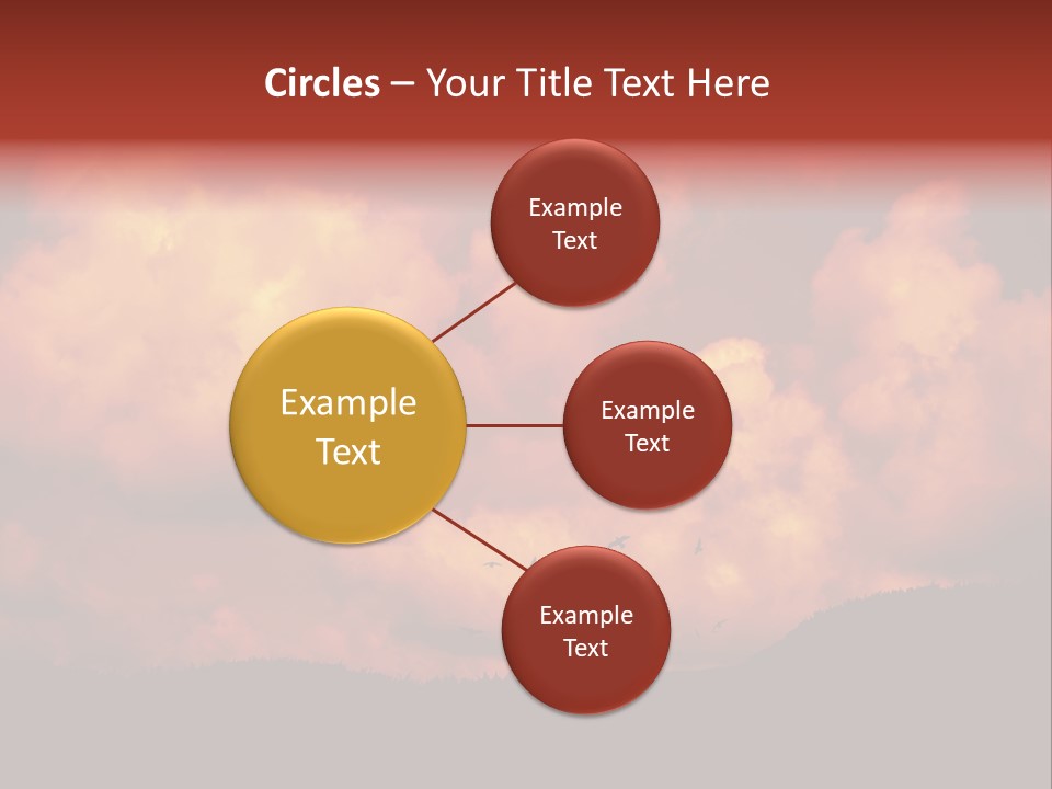 Landscape Image During Sunset And The Birds Flying PowerPoint Template