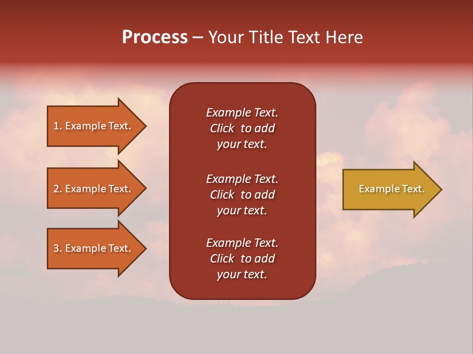 Landscape Image During Sunset And The Birds Flying PowerPoint Template