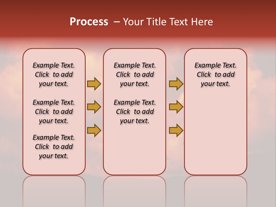 Landscape Image During Sunset And The Birds Flying PowerPoint Template