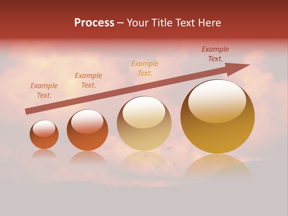Landscape Image During Sunset And The Birds Flying PowerPoint Template