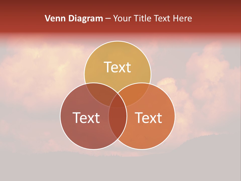 Landscape Image During Sunset And The Birds Flying PowerPoint Template