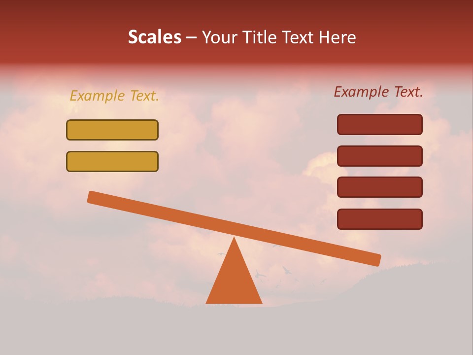 Landscape Image During Sunset And The Birds Flying PowerPoint Template