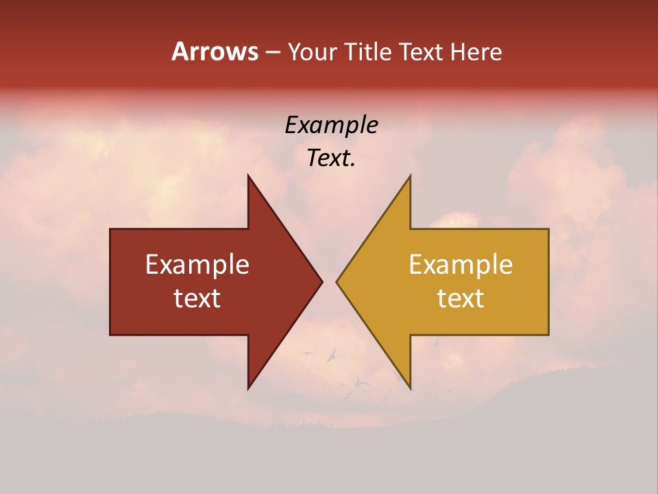 Landscape Image During Sunset And The Birds Flying PowerPoint Template