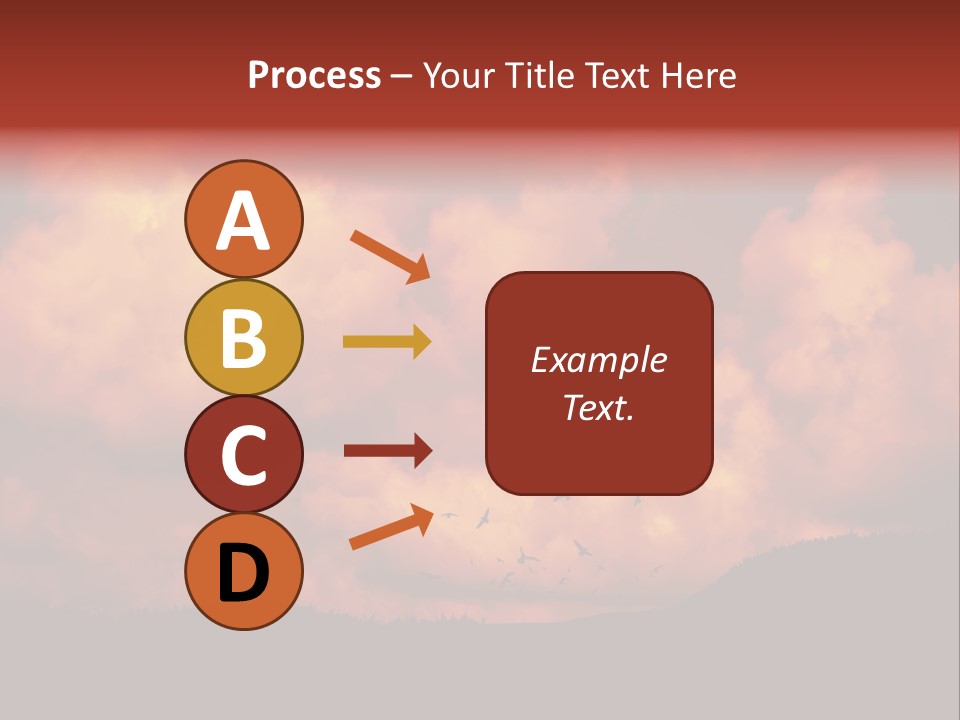 Landscape Image During Sunset And The Birds Flying PowerPoint Template