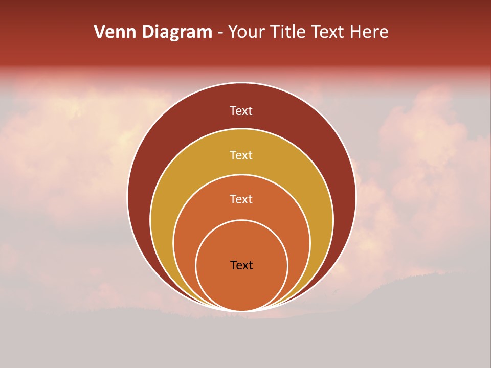 Landscape Image During Sunset And The Birds Flying PowerPoint Template