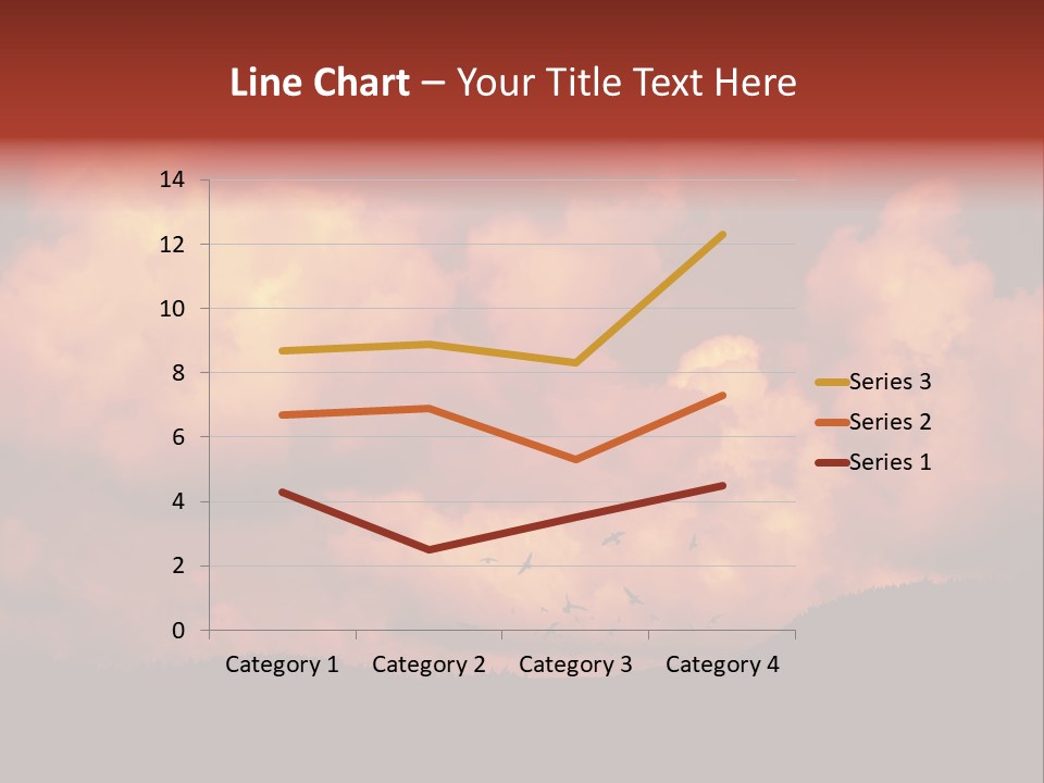 Landscape Image During Sunset And The Birds Flying PowerPoint Template