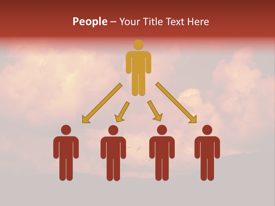 Landscape Image During Sunset And The Birds Flying PowerPoint Template