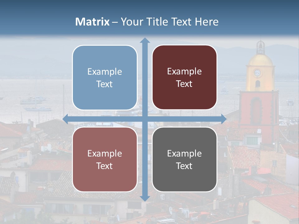 View At St.tropez And Anchored Ships At Sunset In French Riviera PowerPoint Template