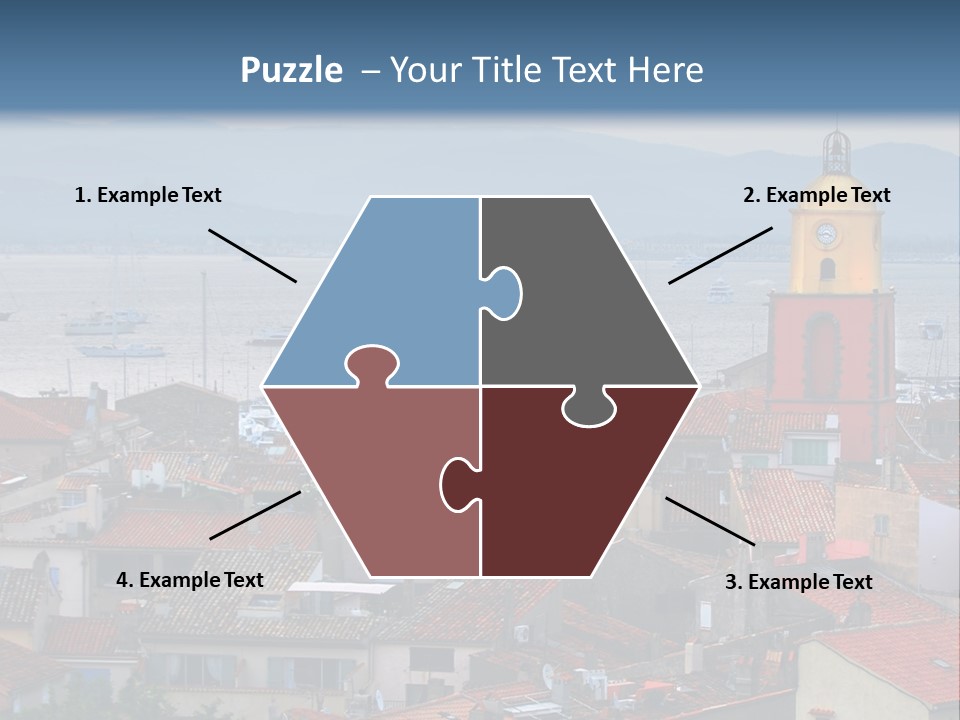 View At St.tropez And Anchored Ships At Sunset In French Riviera PowerPoint Template