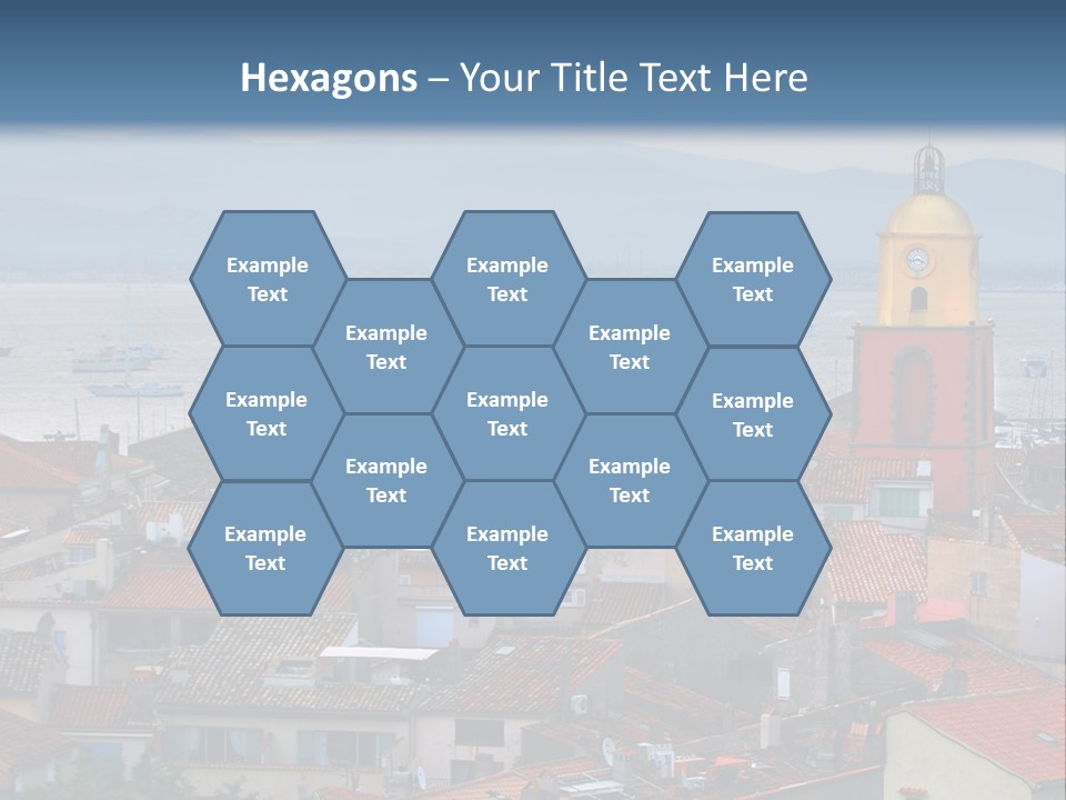 View At St.tropez And Anchored Ships At Sunset In French Riviera PowerPoint Template