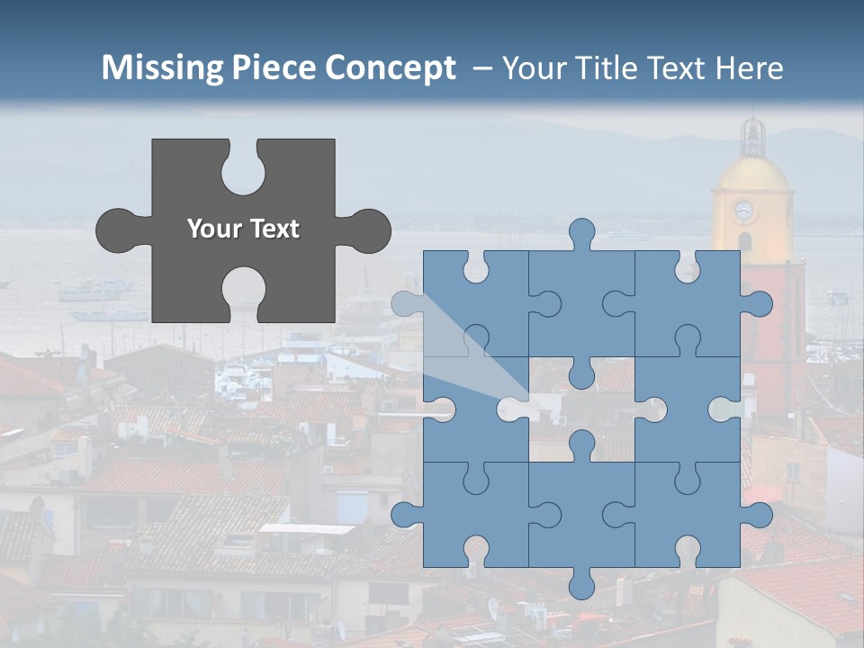 View At St.tropez And Anchored Ships At Sunset In French Riviera PowerPoint Template